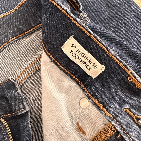 Madewell size 26 ankle jeans toothpick high rise - Picture 3 of 4